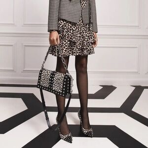 Michael Kors Collection Womens 100% Silk Ruffled Mini Skirt Made in Italy